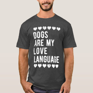 T-shirt Les Chiens Filles Sont Mon Amour Langue Drôle Chie