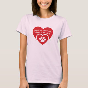 T-shirt les chiens laissent des empreintes de pattes dans
