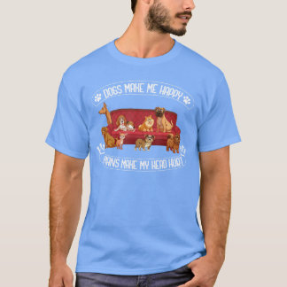 T-shirt Les chiens me rendent heureux les humains me font