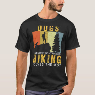 T-shirt Les chiens résolvent la plupart de mes problèmes R