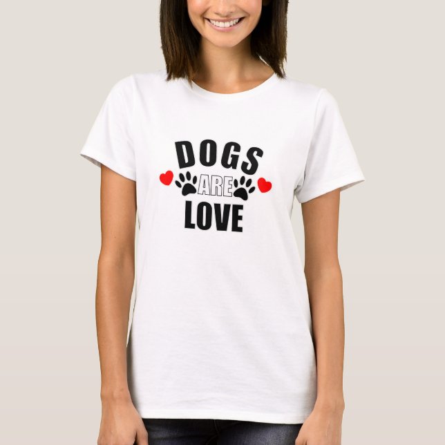 T-shirt Les chiens sont amoureux (Devant)