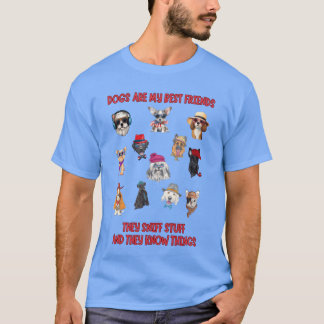 T-shirt Les chiens sont mes meilleurs amis vintages
