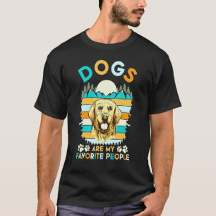 T-shirt Les chiens sont mes personnes préférées Chien Retr