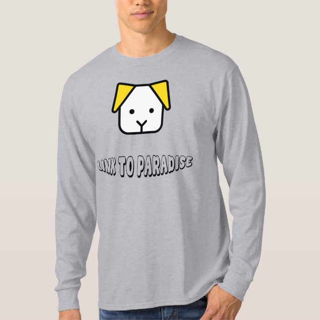 T-shirt Les chiens sont un lien vers le paradis – Visage d (Devant)