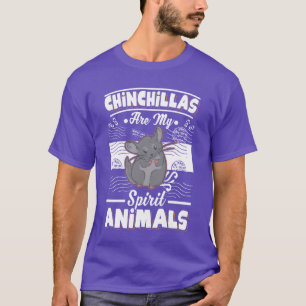 T-shirt Les chinchillas sont mes animaux spirituels rétro