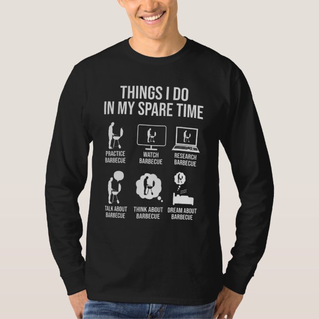 T-shirt Les Choses Que Je Fais Dans Mon Grill Grill Master (Devant)