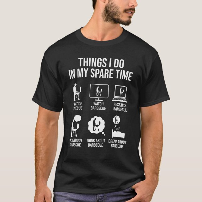 T-shirt Les Choses Que Je Fais Dans Mon Grill Grill Master (Devant)