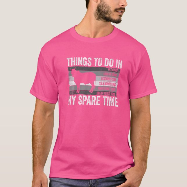 T-shirt Les choses que je fais dans mon temps de rechange  (Devant)