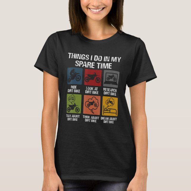 T-shirt Les Choses Que Je Fais Dans Mon Temps De Secours M (Devant)