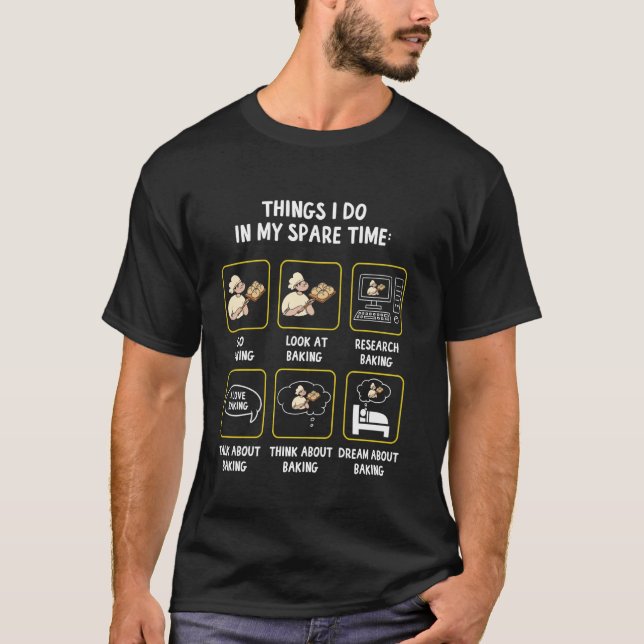 T-shirt Les Choses Que Je Fais Dans Mon Temps Libre Cuisin (Devant)