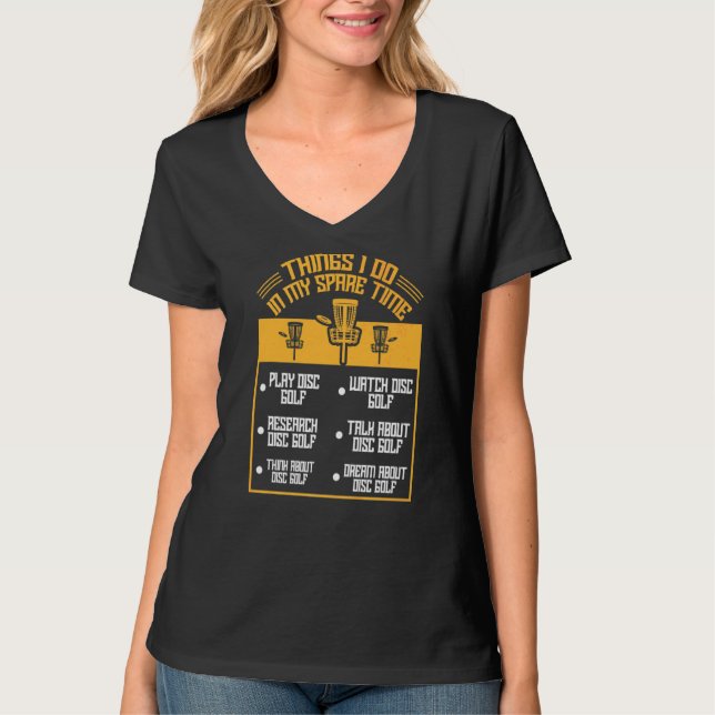 T-shirt Les choses que je fais dans mon temps libre Frisbe (Devant)