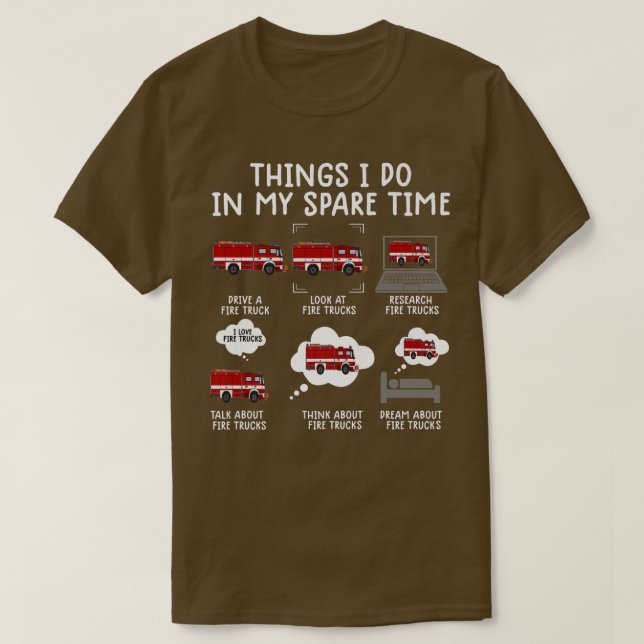 T-shirt Les choses que je fais dans mon temps libre Funny  (Design devant)