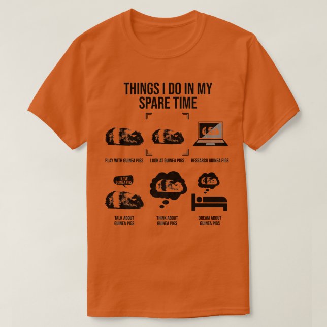 T-shirt Les Choses Que Je Fais Dans Mon Temps Libre, Guiné (Design devant)