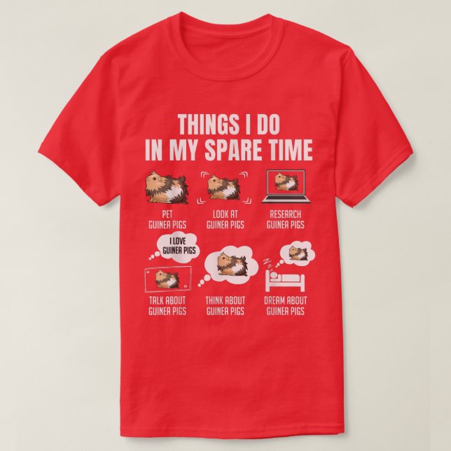 T-shirt Les Choses Que Je Fais Dans Mon Temps Libre Les Co (Design devant)