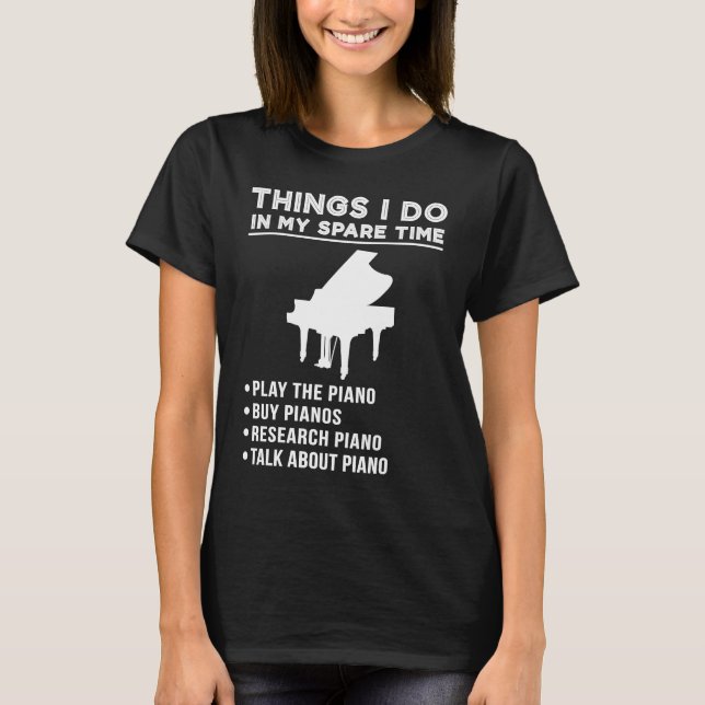 T-shirt Les choses que je fais dans mon temps libre recher (Devant)