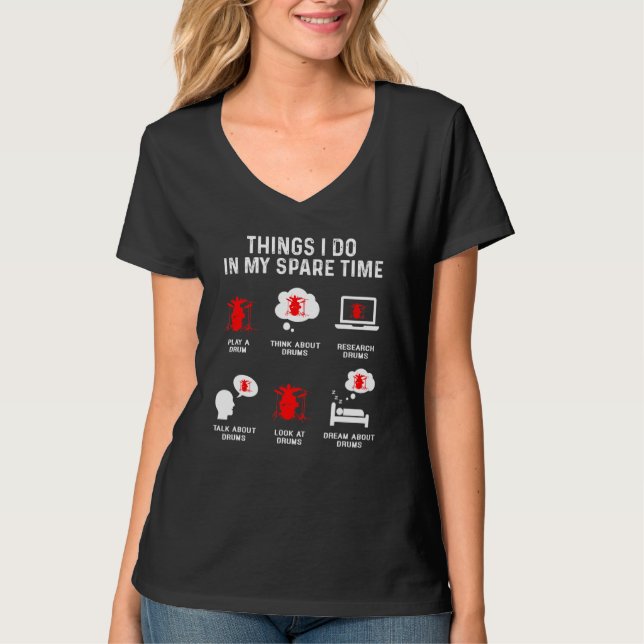 T-shirt Les Choses Que Je Fais Dans Mon Temps Libre Regard (Devant)