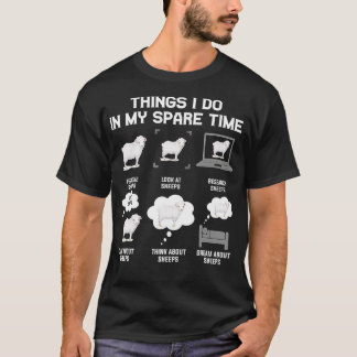 T-shirt Les choses que je fais dans mon temps libre Sheeps