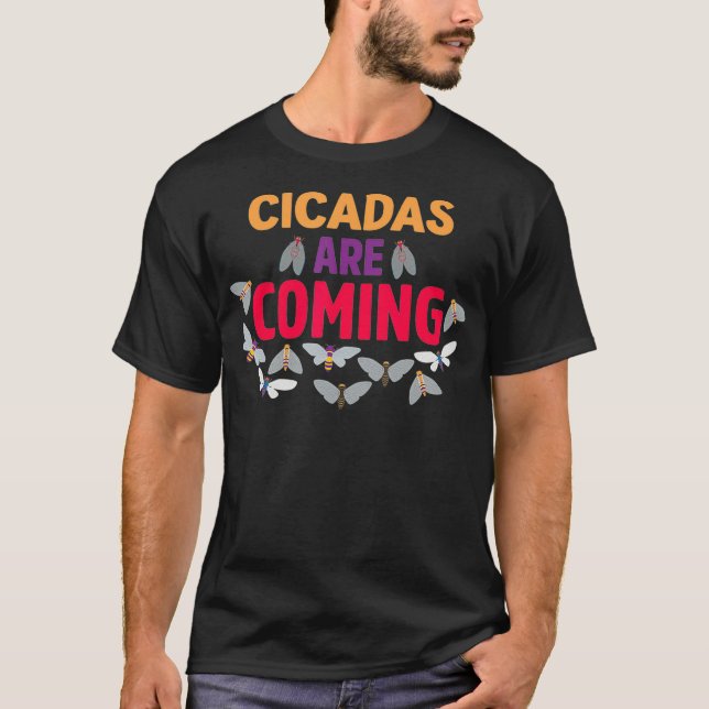 T-shirt Les cicadas arrivent l'essaim Brood X 2021 usa Ins (Devant)
