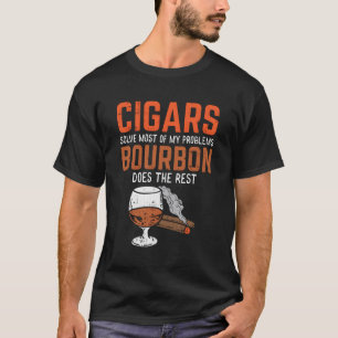 T-shirt Les Cigares Résolvent La Plupart De Mes Problèmes