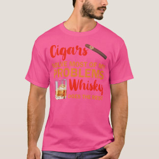 T-shirt Les cigares résolvent la plupart de mes problèmes