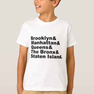 T-shirt Les cinq arrondissements de New York City