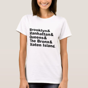 T-shirt Les cinq arrondissements de New York City