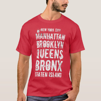 T-shirt Les Cinq Boroughs NYC