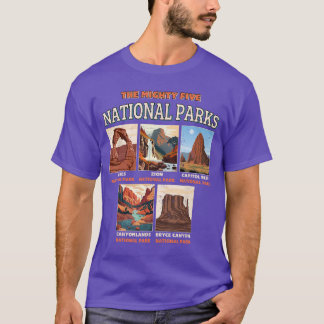 T-shirt Les cinq parcs nationaux Mighty Outr Randonnée Cam
