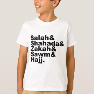 T-shirt Les cinq piliers de l'islam Prière musulmane Foi