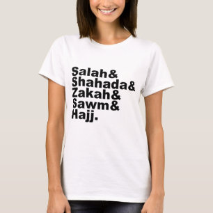 T-shirt Les cinq piliers de l'islam Prière musulmane Foi