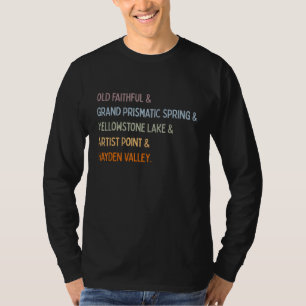 T-shirt Les Cinq Plus Grands Sites Du Parc National De Yel