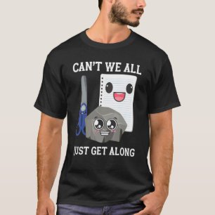 T-shirt Les ciseaux de papier rock ne pouvons-nous pas tou
