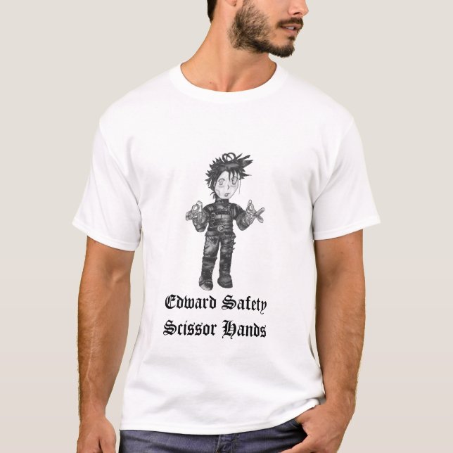 T-shirt Les ciseaux de sécurité d'Edouard remettent le (Devant)