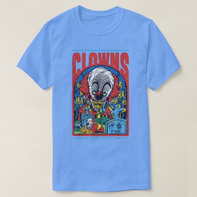 T-shirt Les clowns ne sont pas drôle Halloween nuit effray (Design devant)