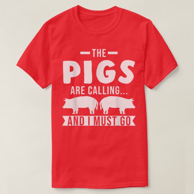 T-shirt Les cochons appellent (Design devant)