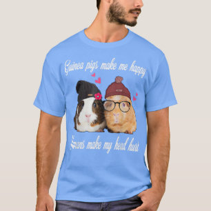 T-shirt Les cochons de Guinée me rendent heureux Humains m