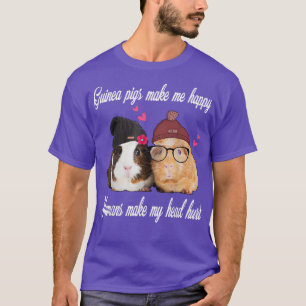T-shirt Les Cochons De Guinée Me Rendent Heureux Les Humai