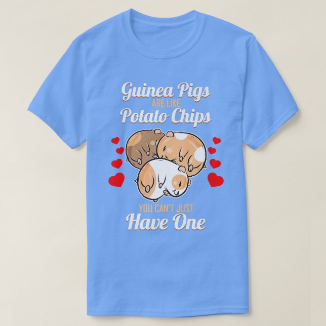 T-shirt Les cochons de Guinée sont comme des chips de pomm (Design devant)