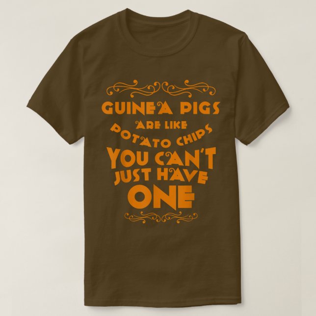 T-shirt Les Cochons De Guinée Sont Comme Des Chips De Pomm (Design devant)