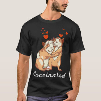 T-shirt Les cochons de Guinée viennent serrer Im vacciné A