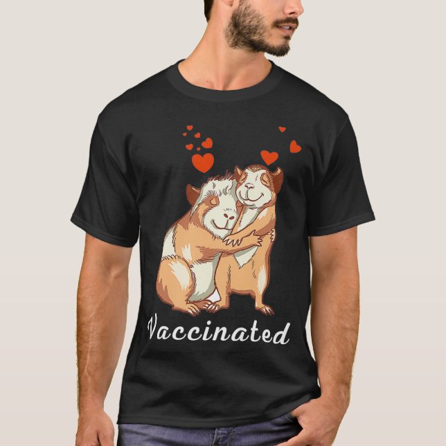 T-shirt Les cochons de Guinée viennent serrer Im vacciné A (Devant)