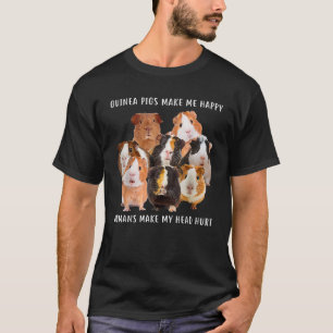 T-shirt Les cochons d'Inde me rendent heureux les humains 