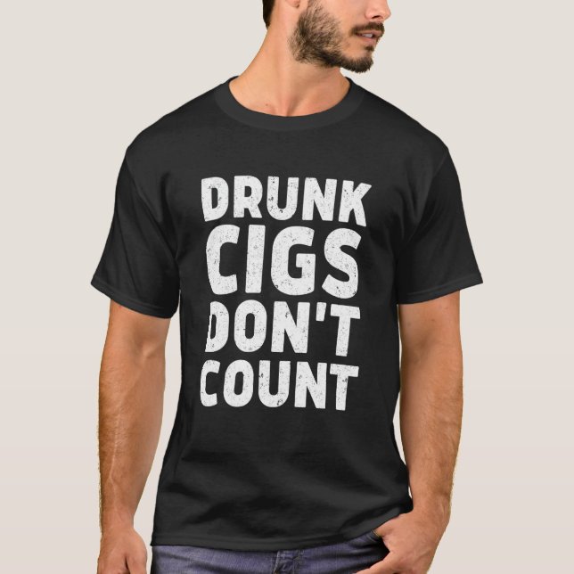 T-shirt Les cochons ivres ne comptent pas les cigarettes 2 (Devant)