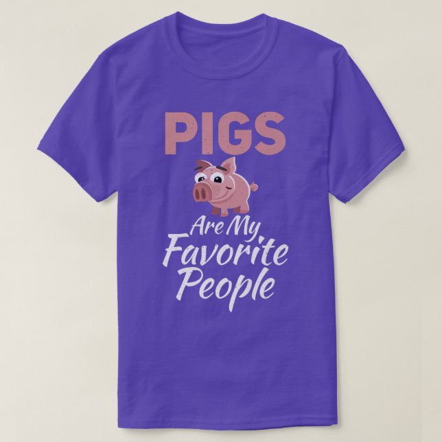 T-shirt Les cochons sont mes préférés Les propriétaires de (Design devant)
