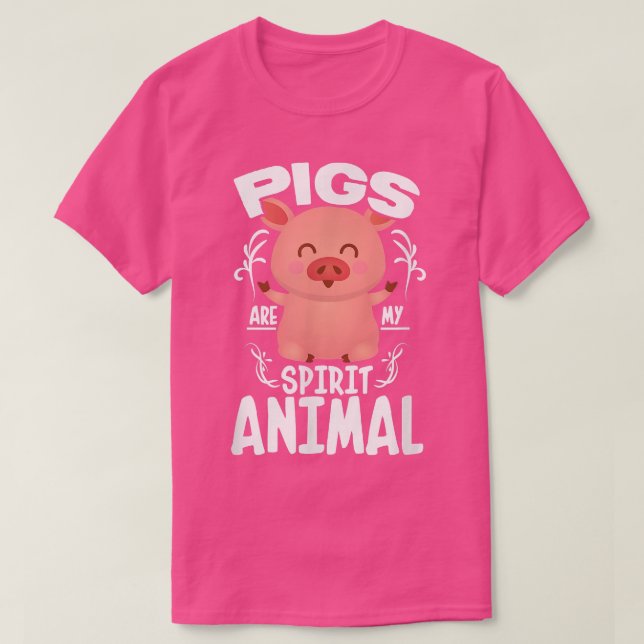 T-shirt Les cochons sont mon esprit Animal Pig Lover Cocho (Design devant)
