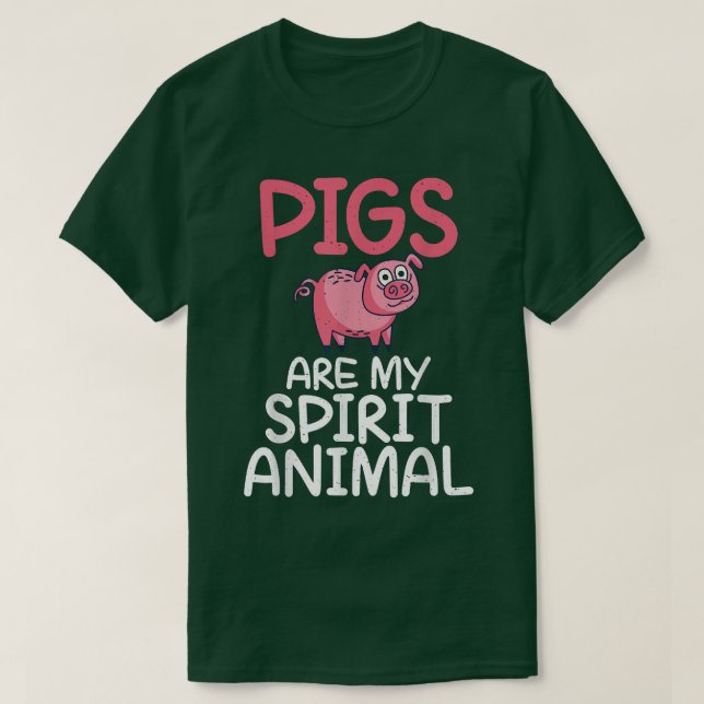 T-shirt Les cochons sont mon esprit Animal Pig Propriétair (Design devant)
