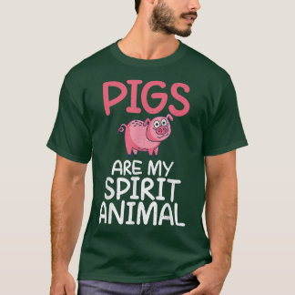 T-shirt Les cochons sont mon esprit Animal Pig Propriétair