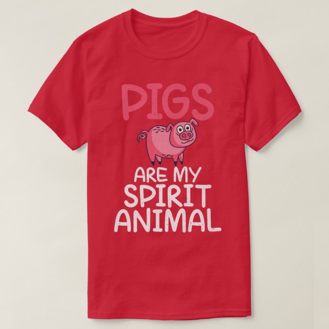 T-shirt Les cochons sont mon esprit Animal Pig Propriétair (Design devant)