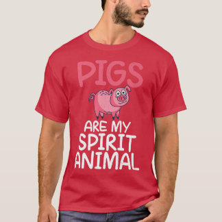 T-shirt Les cochons sont mon esprit Animal Pig Propriétair