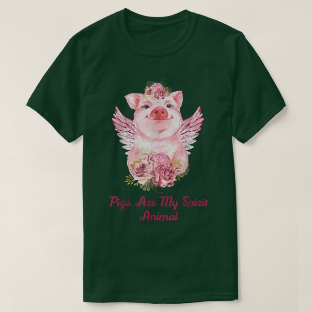 T-shirt Les Cochons Sont Mon Esprit Les Amateurs De Cochon (Design devant)